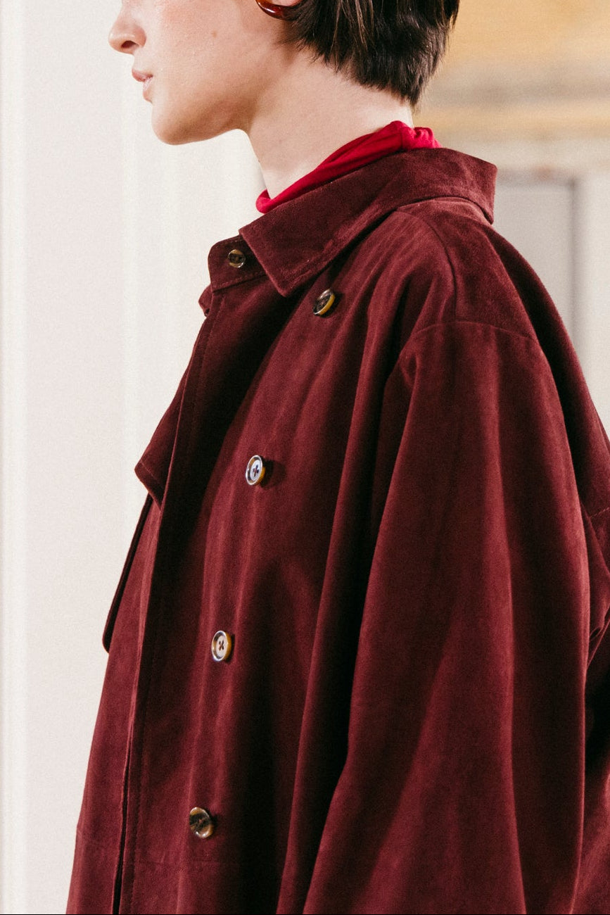 Leti Shirt Bordeaux Suede