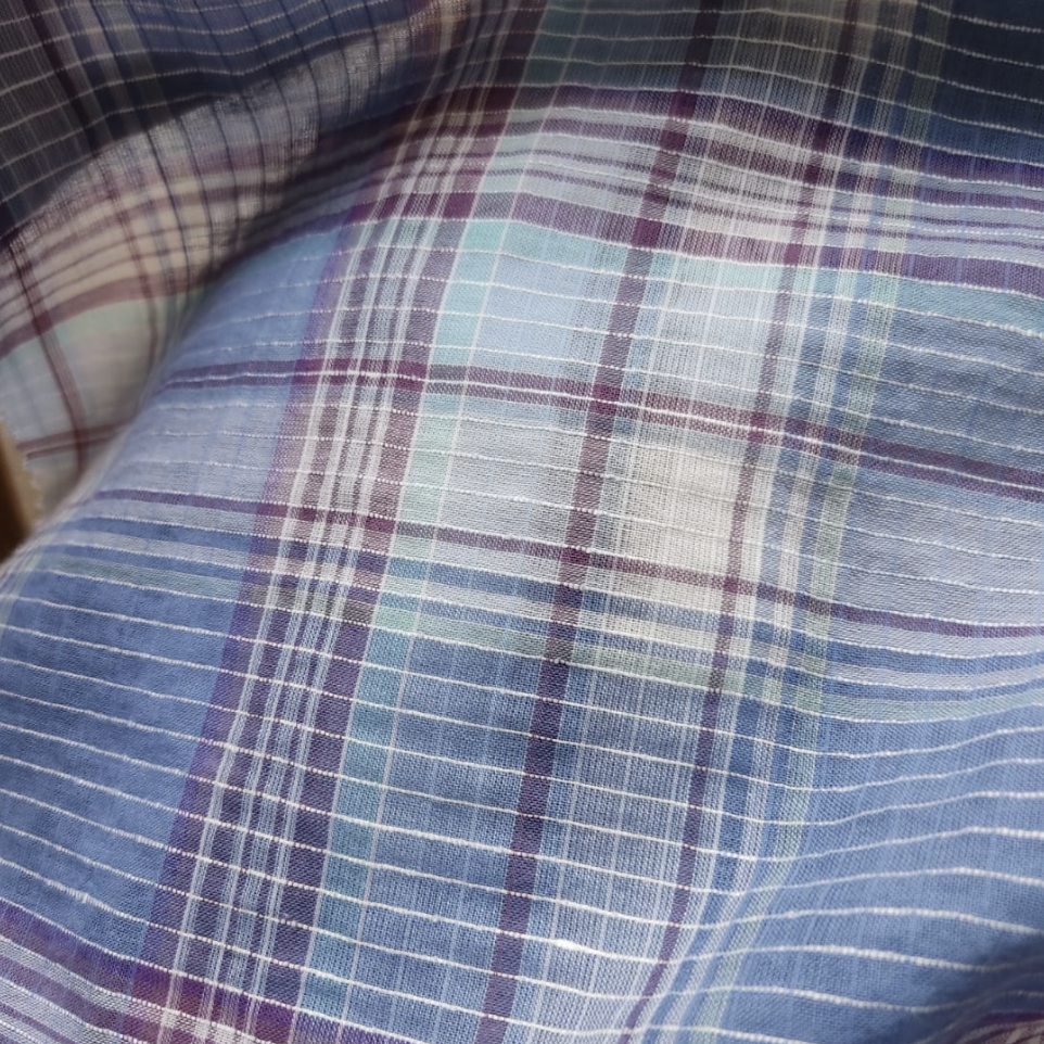 Thalia Blouse Blue Checks