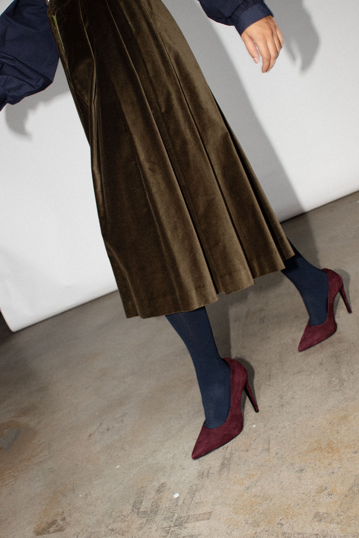 Keaton Skirt Emerald Velvet
