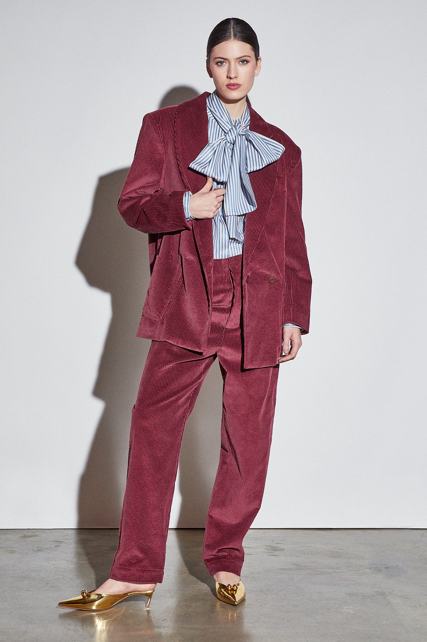 Lola Pants Maroon Corduroy