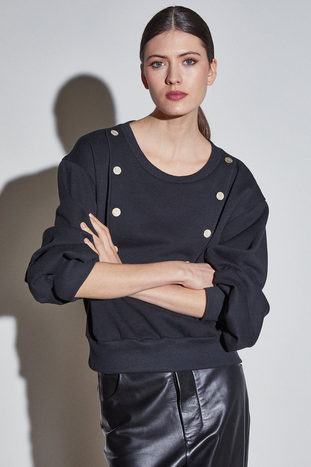 Poppy Sweatshirt Black