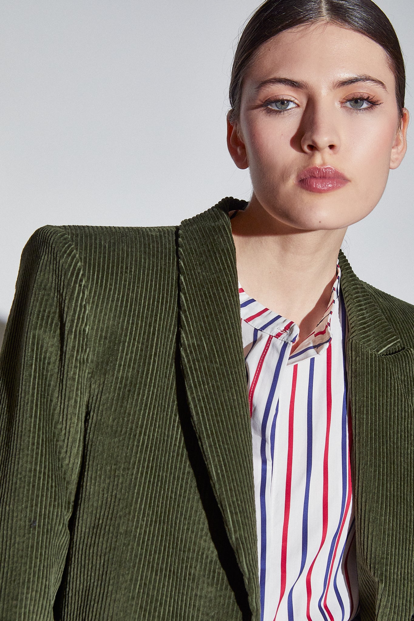 Amber Spencer Jacket Olive Corduroy