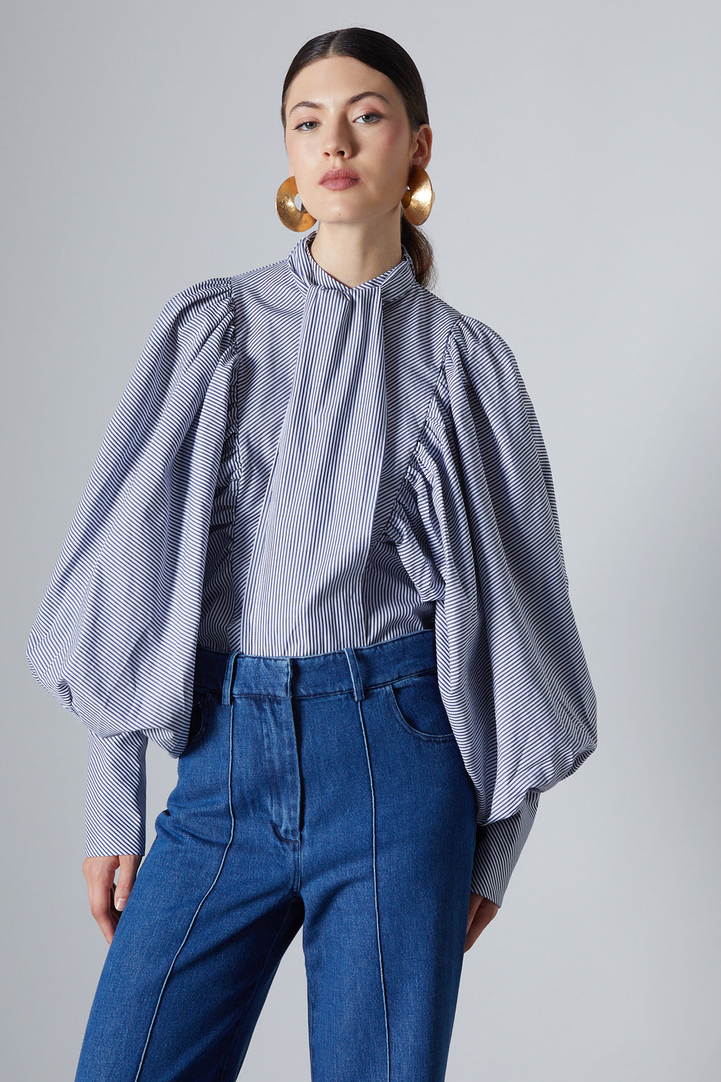 Celeste Blouse Blue Stripes