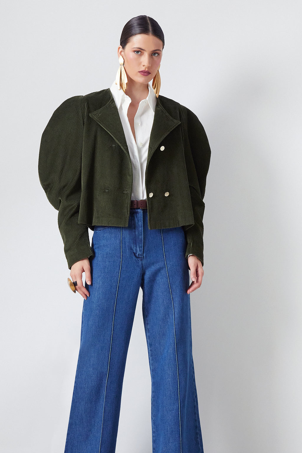 Camila Jacket Olive Corduroy
