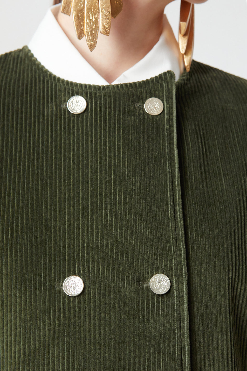 Camila Jacket Olive Corduroy