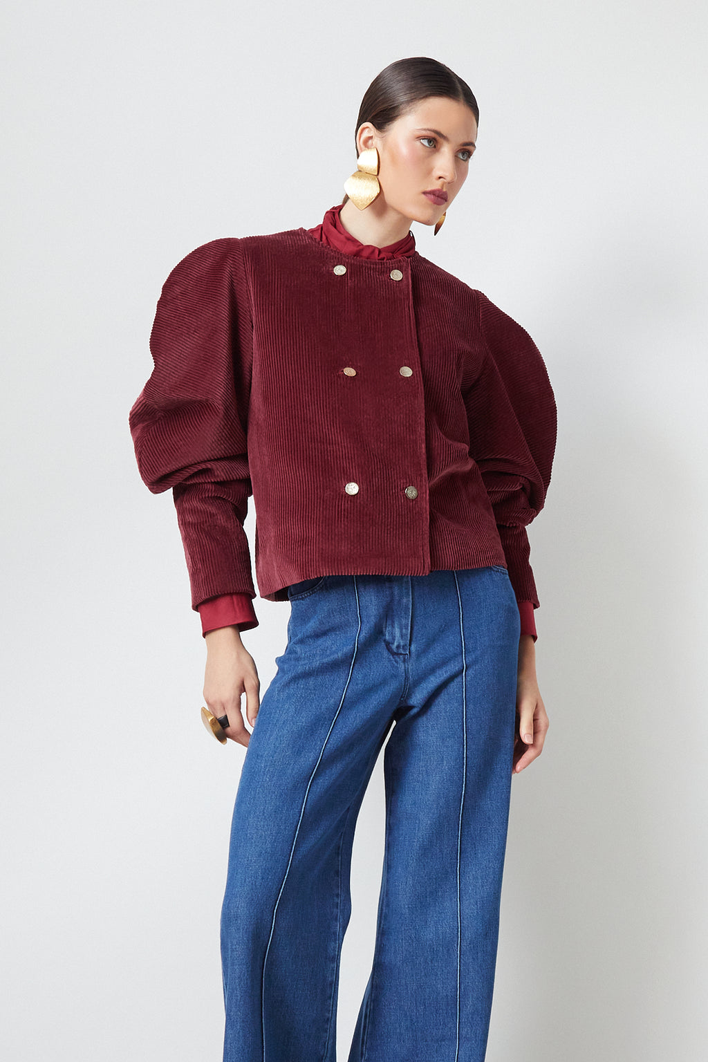 Camila Jacket Maroon Corduroy