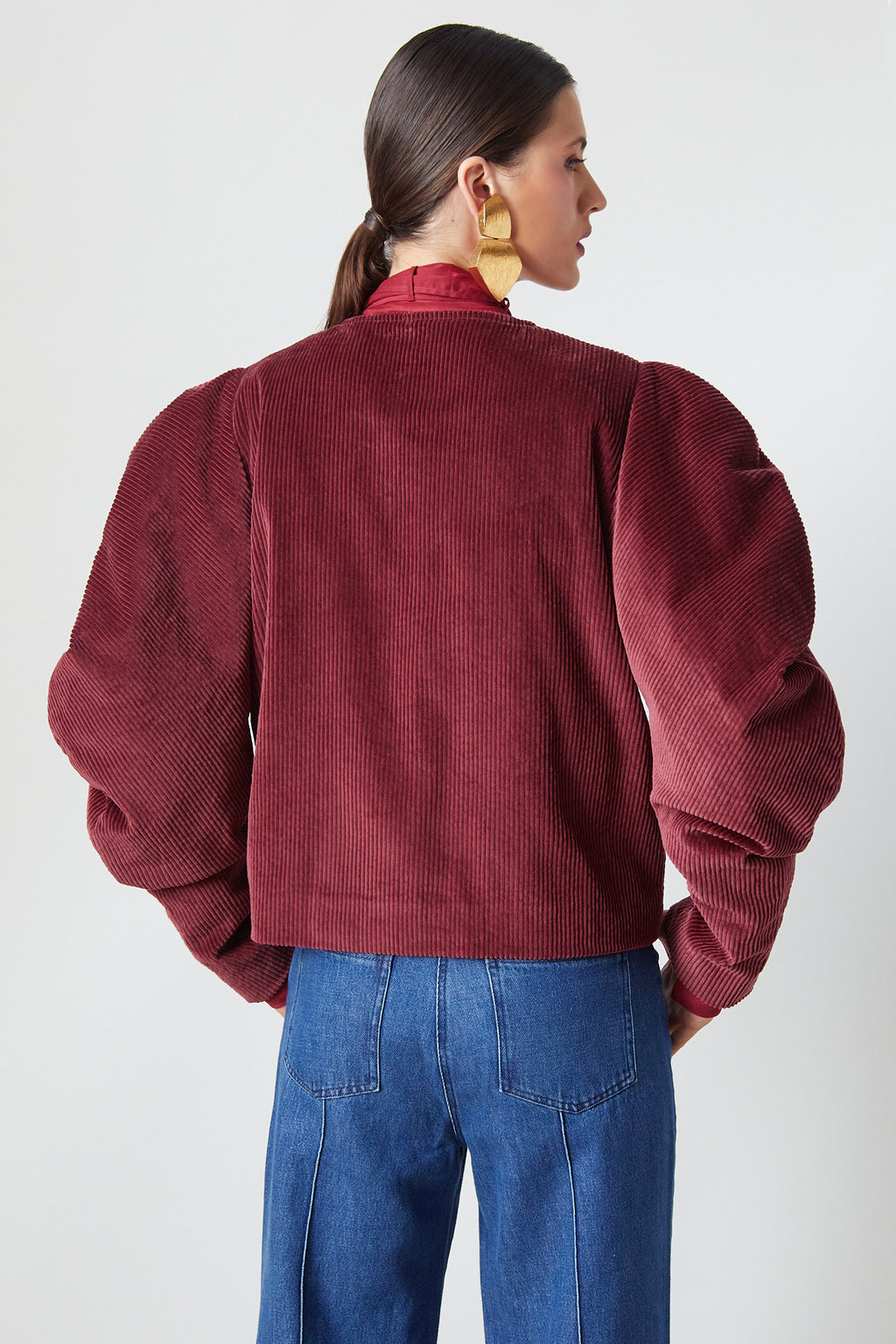 Camila Jacket Maroon Corduroy