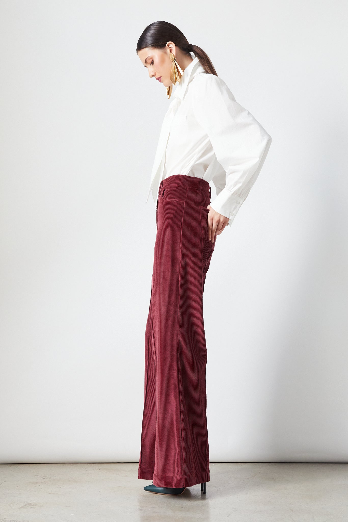 Elvis Pants Maroon Corduroy