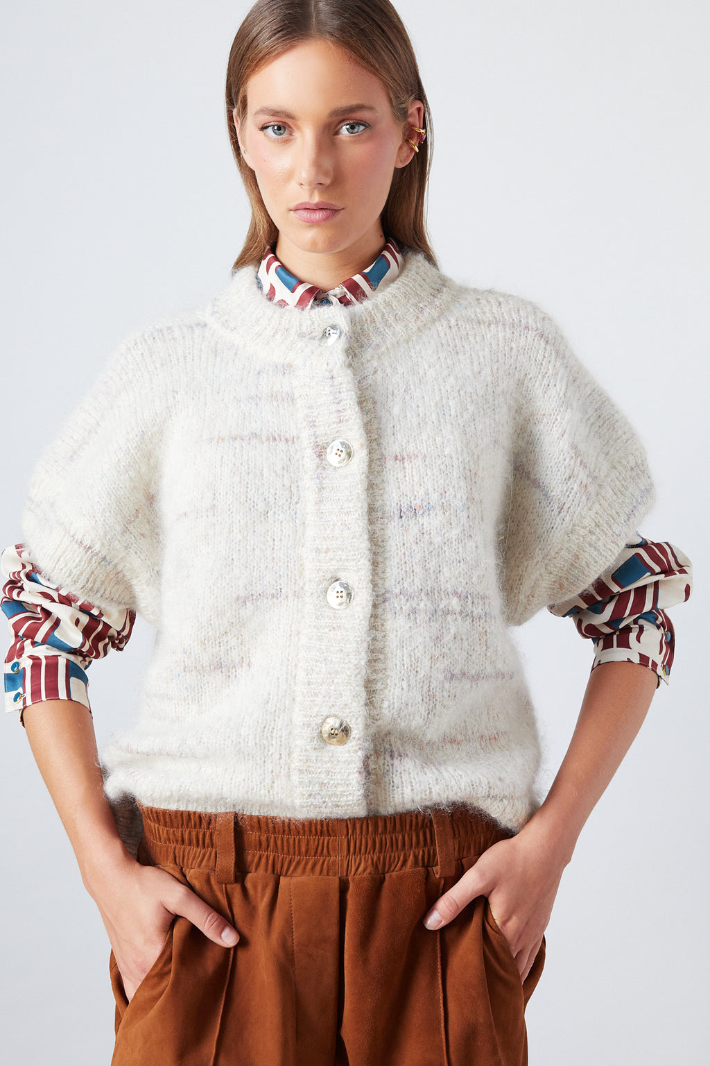 Luca Vest Oat Melange