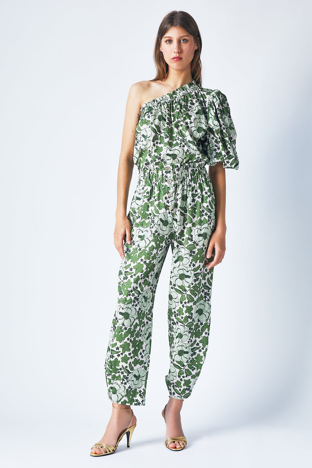 Mona Top Green Bloom