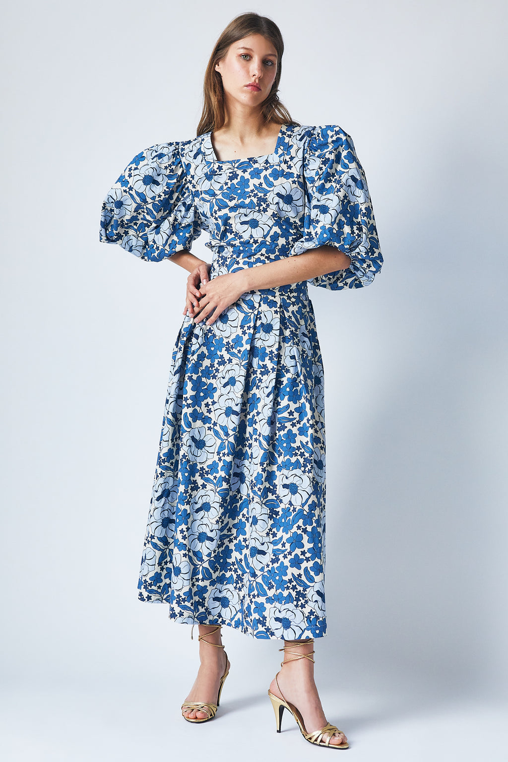 Peggy Top Blue Bloom