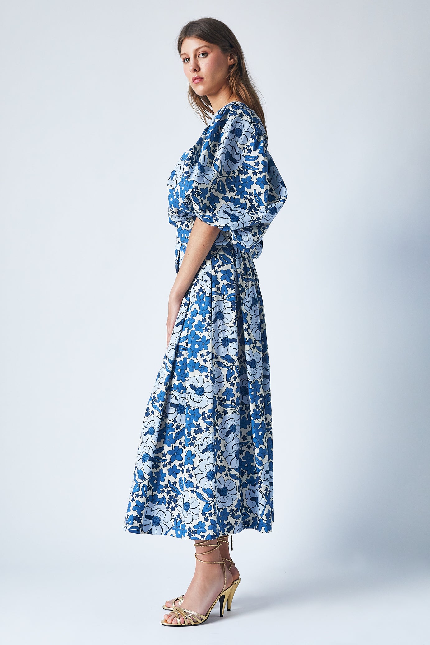 Peggy Top Blue Bloom