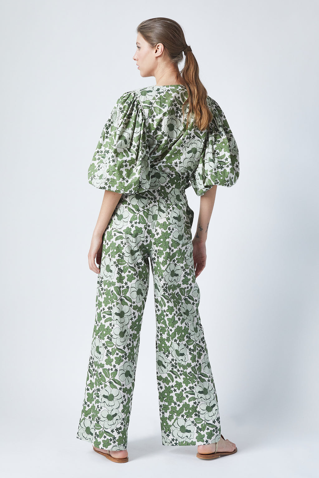 Pantalones Zoe Green Bloom