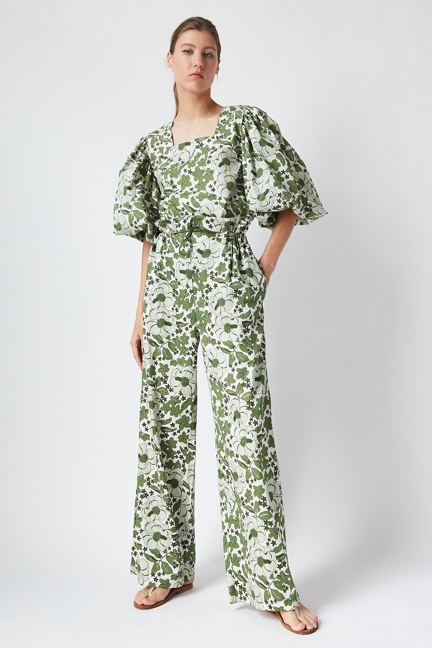 Peggy Top Green Bloom