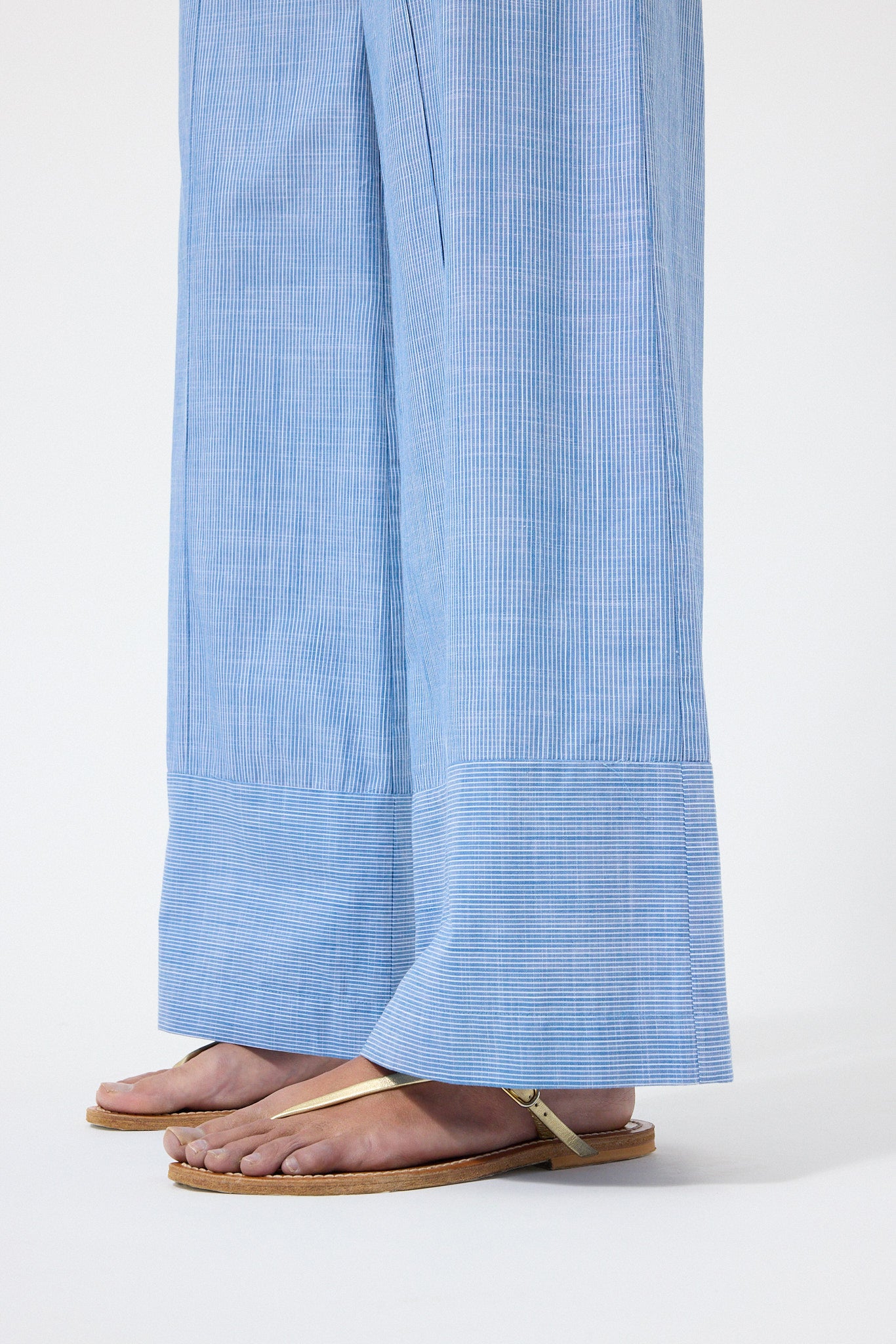 Women's High Waisted Wide Leg Cotton Pants | The Label Edition