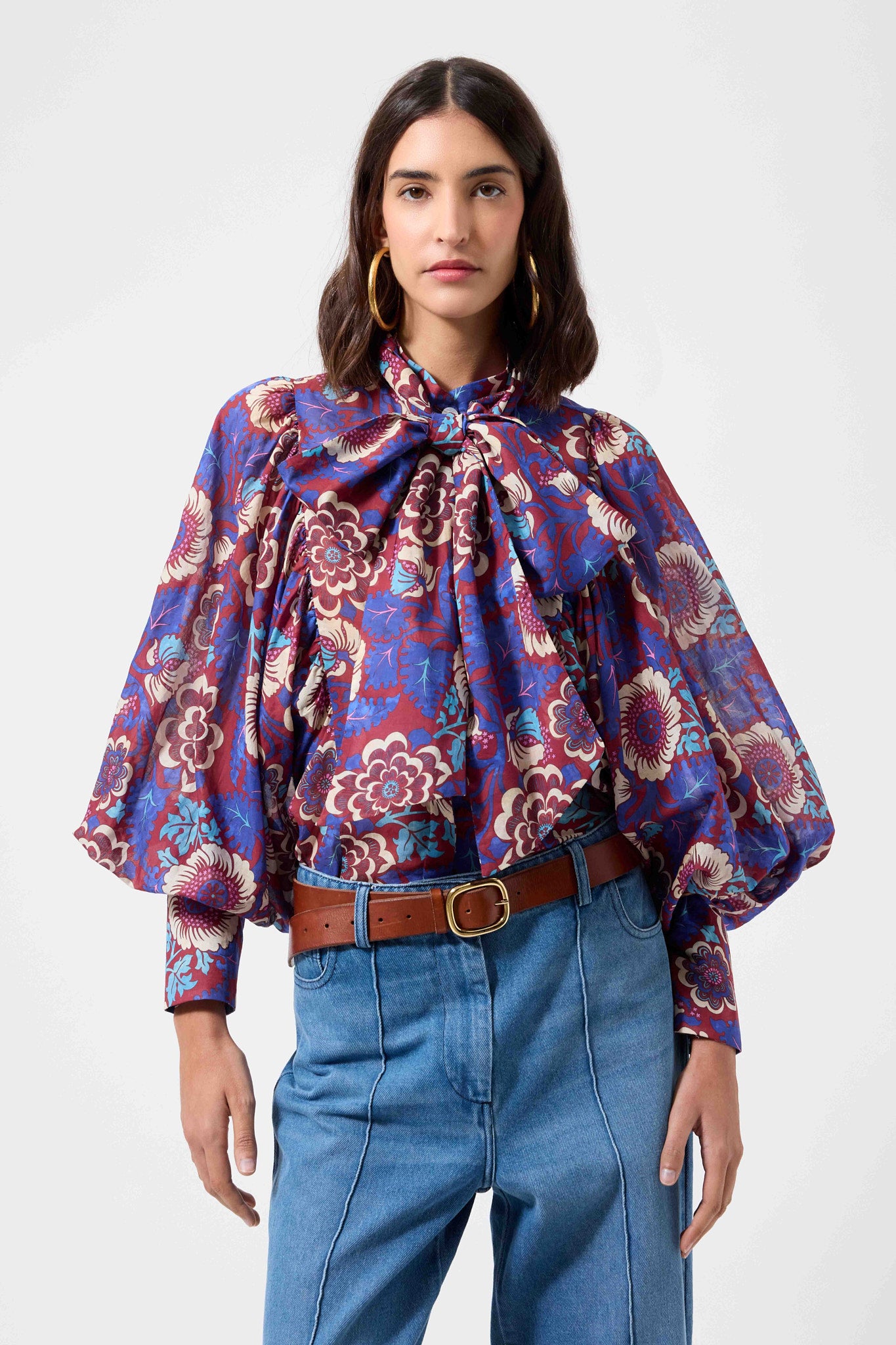 Women's Floral Puff Sleeve Blouse | The Label Edition – THE LABEL