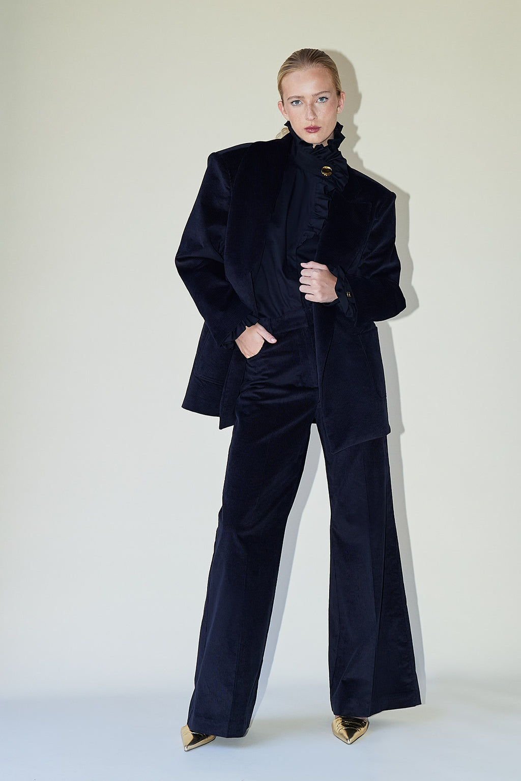 Pantalones Elvis de pana negra