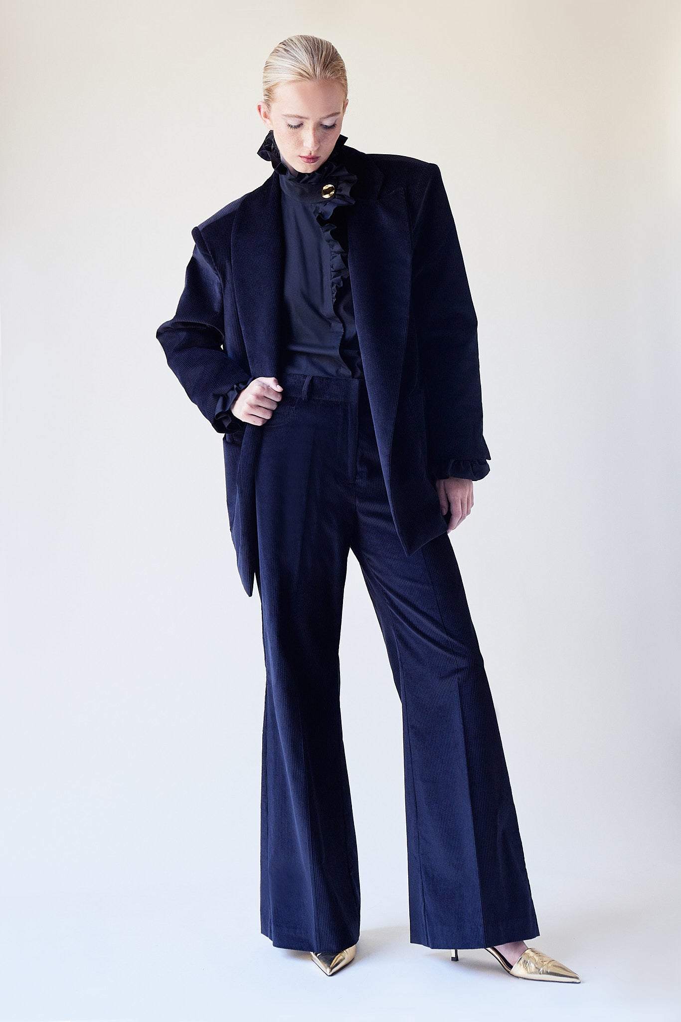 Elvis Pants Black Corduroy