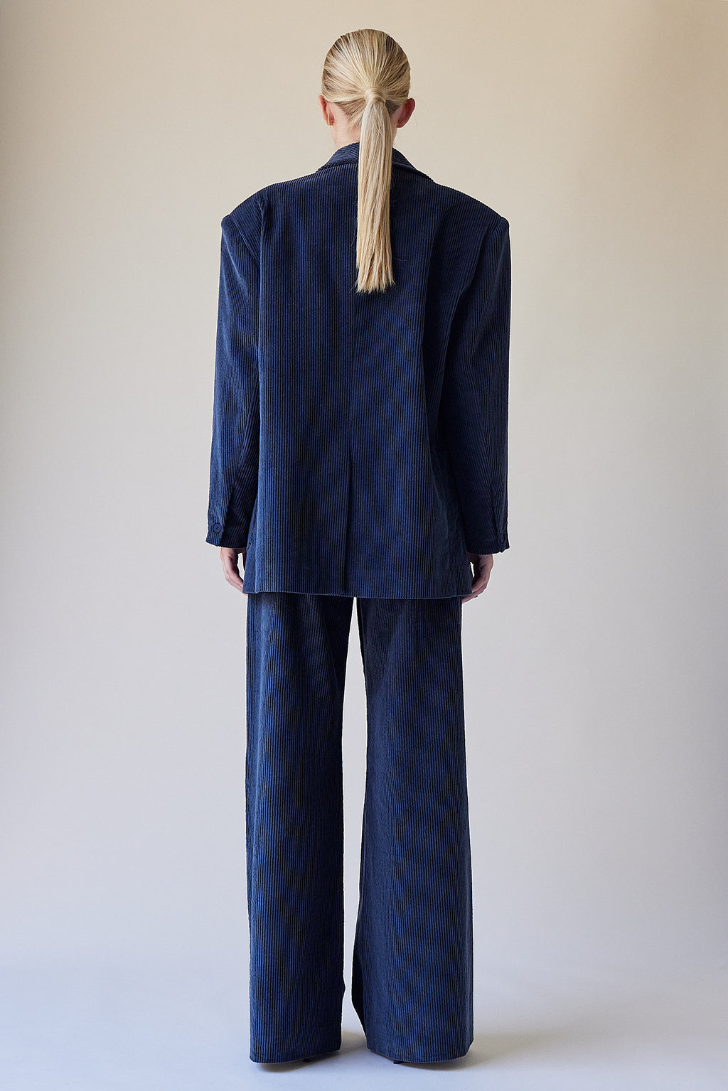 Pantalones Elvis de pana color petróleo