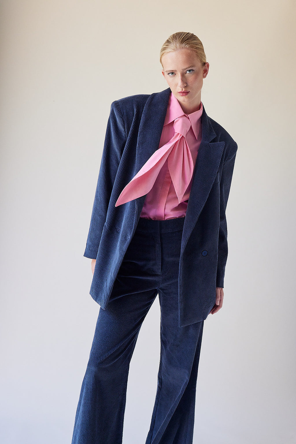 Pantalones Elvis de pana color petróleo