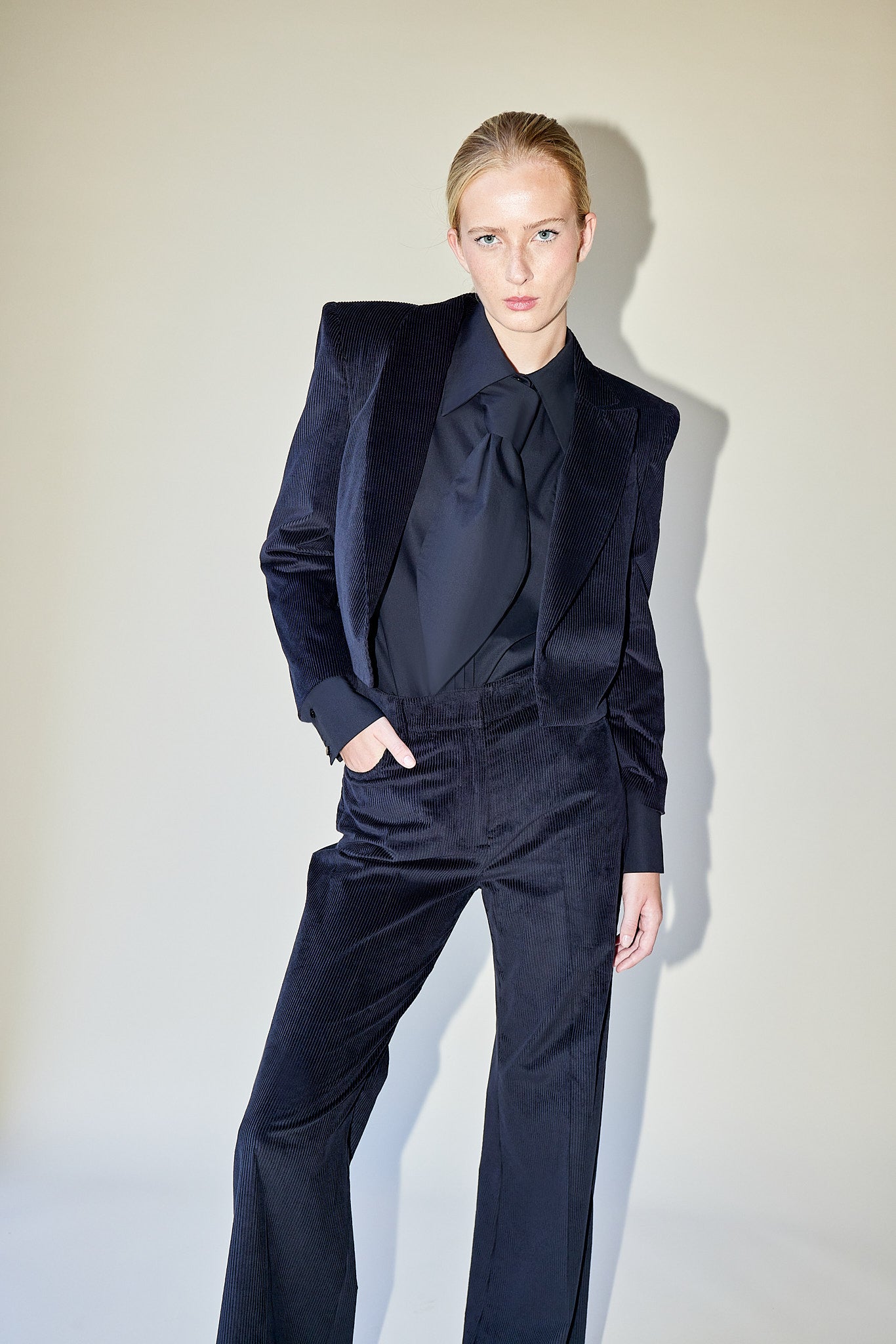 Amber Spencer Jacket Black Corduroy