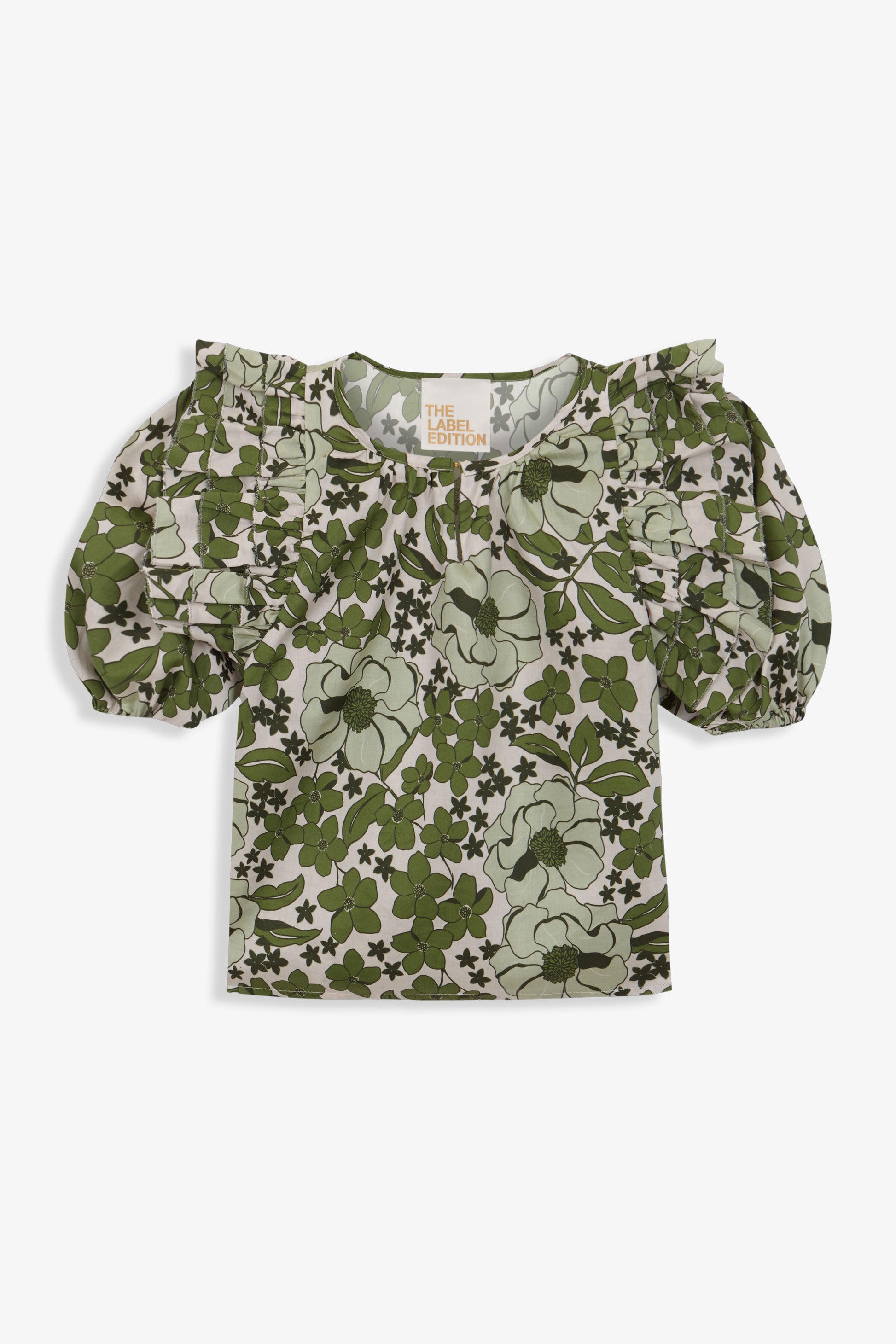 Zoe Top Green Bloom