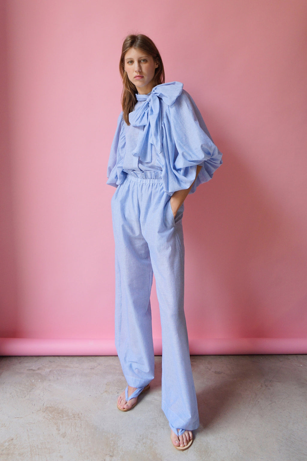 Pantalones Maeva Azul Claro