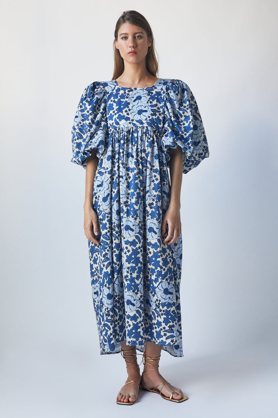 Peggy Dress Blue Bloom – THE LABEL EDITION